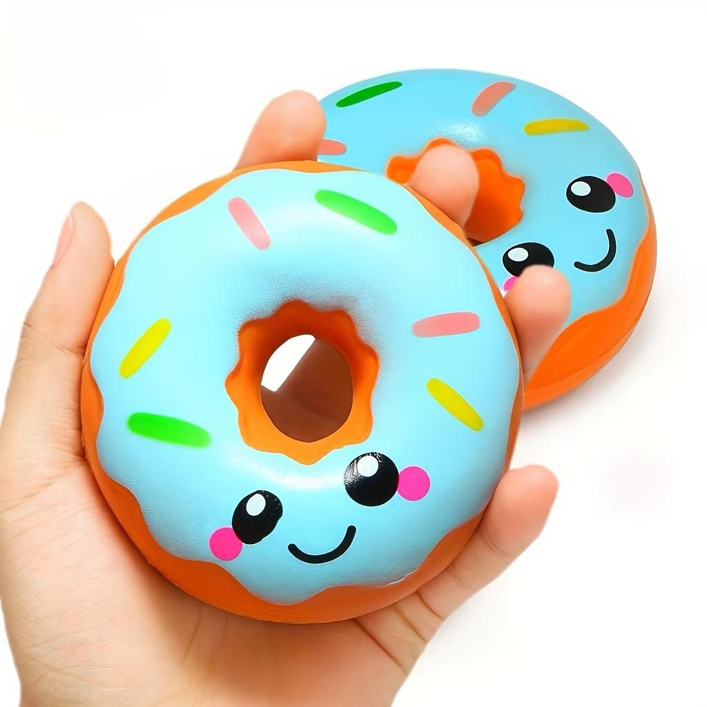 Kawaii Donut Squishy Knet-Fidget-Spielzeug 10 cm Weiches Stressabbau-Sensorik-Spielzeug Niedliches Entspannungs-Anti-Stress-Fidget-Spielzeug