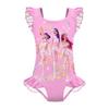 Kids Girls Anime Cartoon K-POP Rumi Zoey Mira Print Ruffle Sleeveless One-piece Swimsuit Swimwear