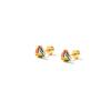 New Earrings Rainbow Color Geometric Drip Earrings Stylish Simple Style Jewelry Women