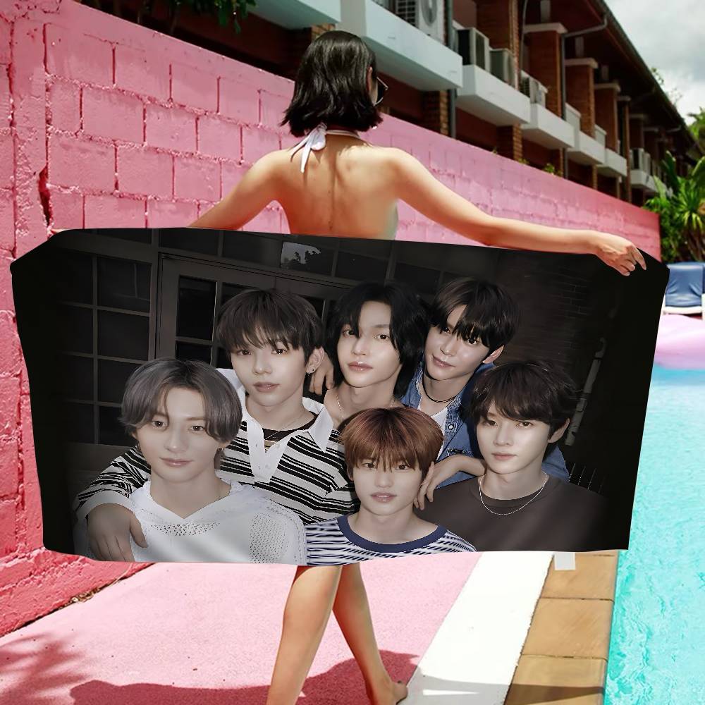 Kpop RIIZE Anime Strand Handtuch Weiches Saugfähiges Waschlappen Kindergeschenke Für Kinder Reisen Camping Fitnessstudio