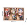 Wooden Christmas Nutcracker Ornament Colorful Printed Hanging Decor for Tree Decoration Gift Wall Decoration