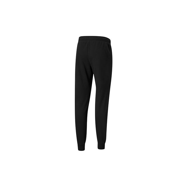 Puma Winterized Fleece-Lined Jogger Sweatpants with Gold Logo Detail Men Bottoms Black 848257-01