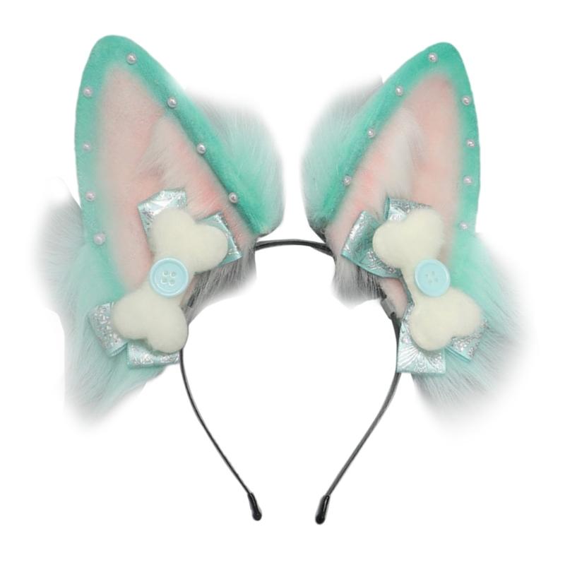 1Pc Animal Foxes Costume Accessories Foxes Ears Headband Foxes Paws Gloves Foxes Tail Halloween Cosplay Costumes Gift