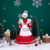 45cm stehende Frau Holle Figur mit Back-Outfit, Schürze Oma Weihnachts-Tischdekoration
