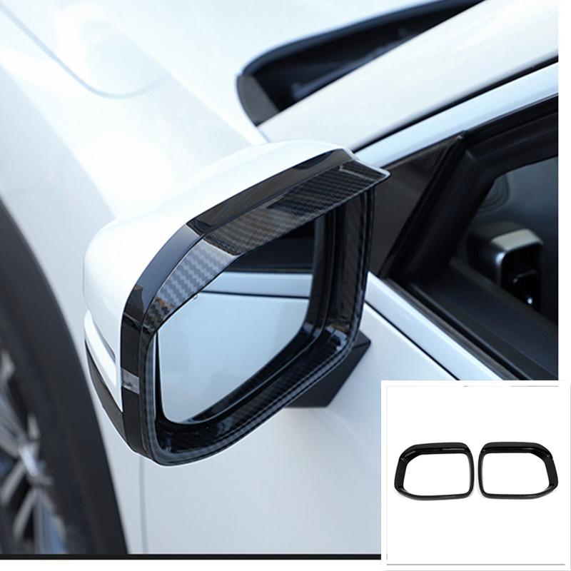 Für Haval Dargo ABS Karbonschwarz Rückspiegelabdeckung Rückspiegel Regenbraue Rahmenverkleidung Autozubehör