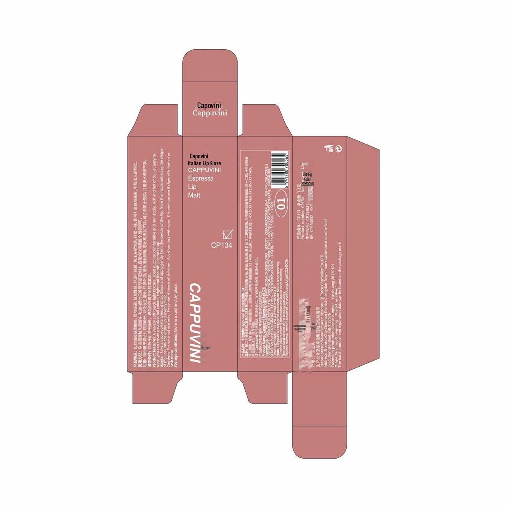 Cappuvini Nude Matte Velvet Lip Glaze for Students