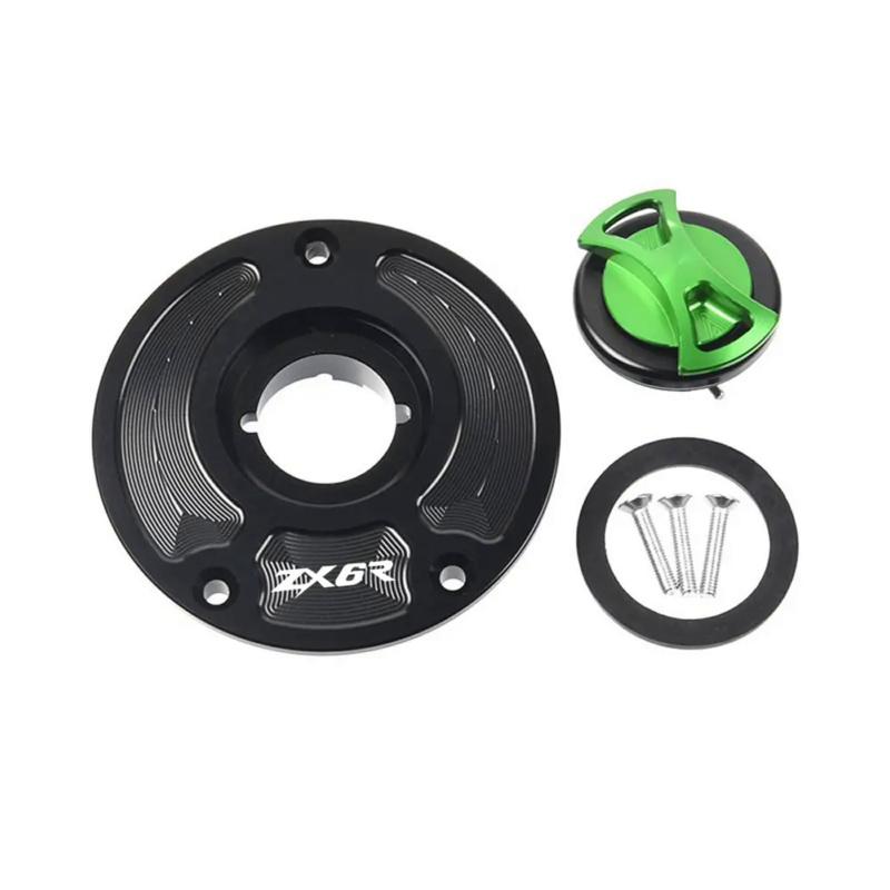 Keyless Motorcycle Fuel Gas Tank Cap Cover For Kawasaki Ninja ZX-6R 636 ZX636R 2007-2018 2012 2013 2014 2015 2016 ZX6R ZX 6R