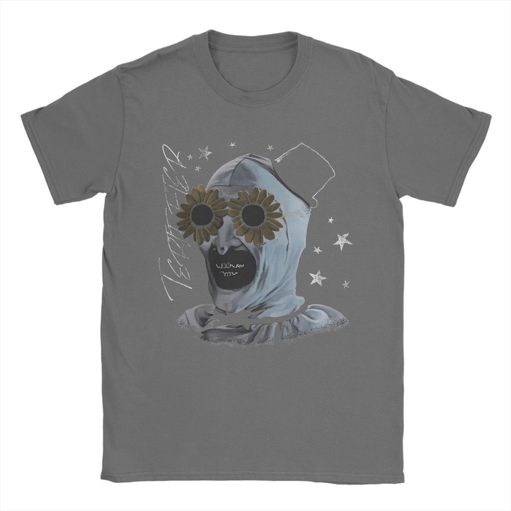Terrifier Gruselfilm T-Shirt für Herren Baumwolle Neuheit T-Shirts Rundhals T-Shirts Kurzarm Tops Übergröße