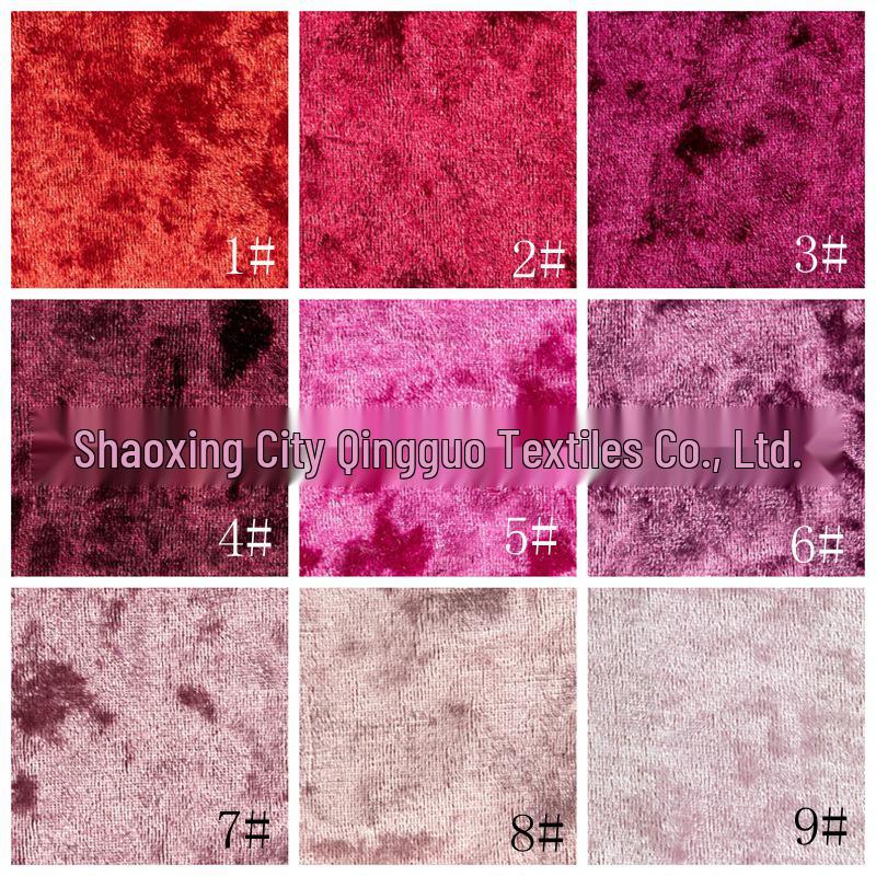 Fashion Ice Flower Velvet Weft Knit Gold Diamond Velvet – 30+ Color Options for Candy Bag Fabric