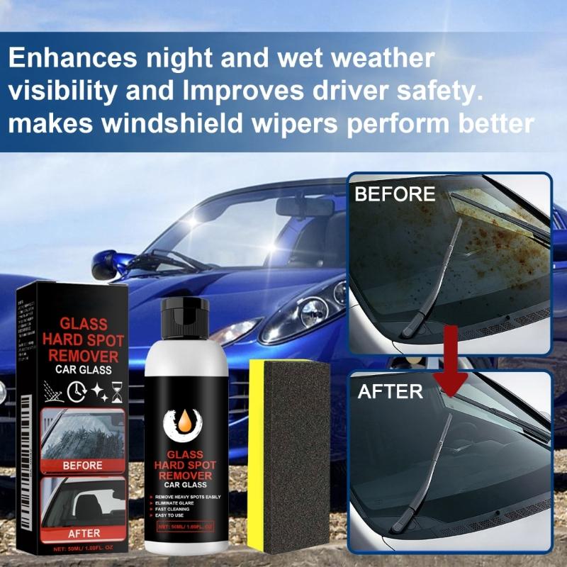 Powerful Glass Polishing Compound For Automotive Use Effectively Dissolves Oil Film Water Spots And Road Grime
