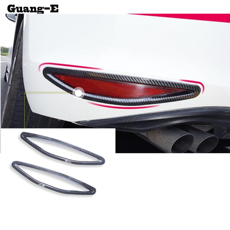 For VW Volkswagen Golf7 Golf 7 2014 2015 2016 2017 2018 Car Body ABS Trim Back Tail Rear Fog Light Hoods Lamp Frame Stick 2pcs