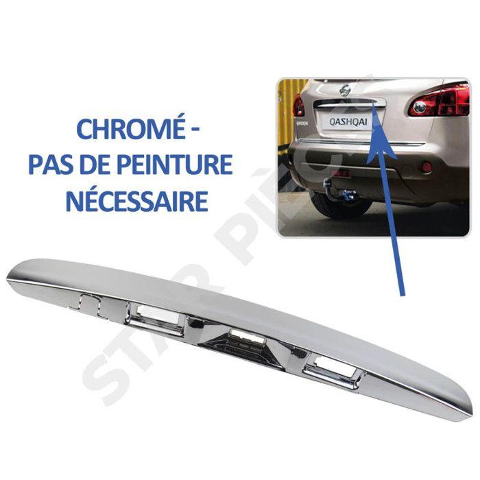 Rukojeť kufru pro Nissan Qashqai (2007-2013) kompletní tyč kufru (chromovaná). S nebo bez možnosti couvací kamery