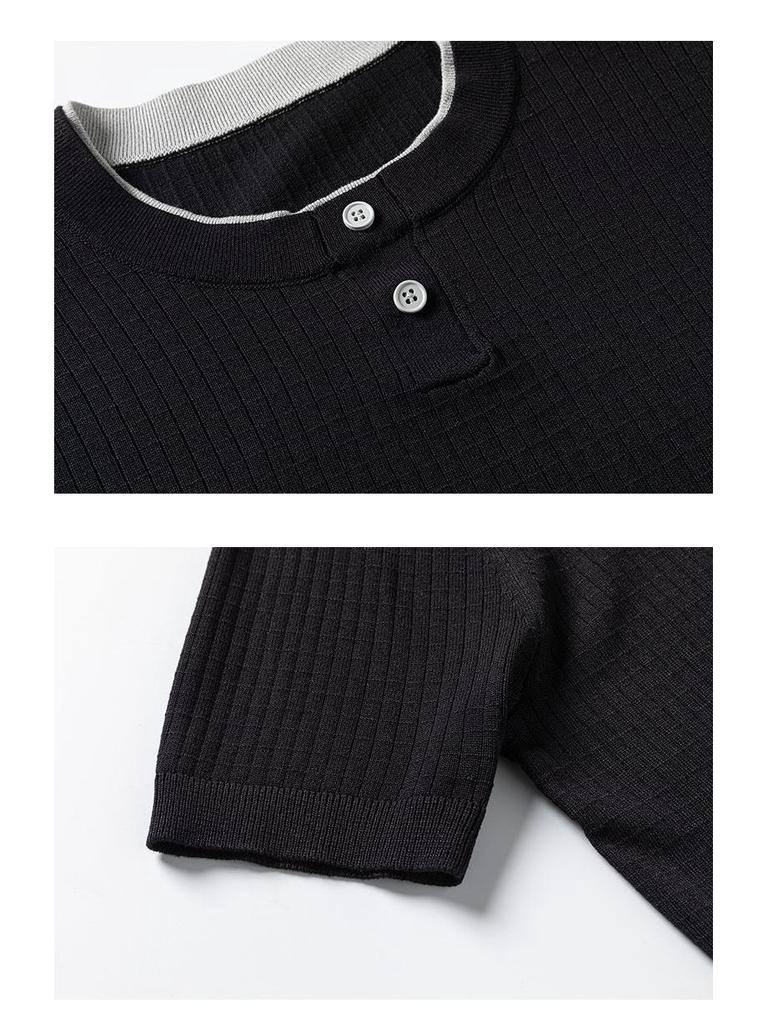 2026 Japanese Style Men's Short Sleeve Knit Top: Trendy, Versatile, Summer Essential