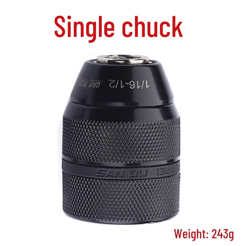 All-Metal 1/2-20UNF Three-Jaw Chuck for Electric Screwdriver, Hammer, and Wrench (2-13mm).