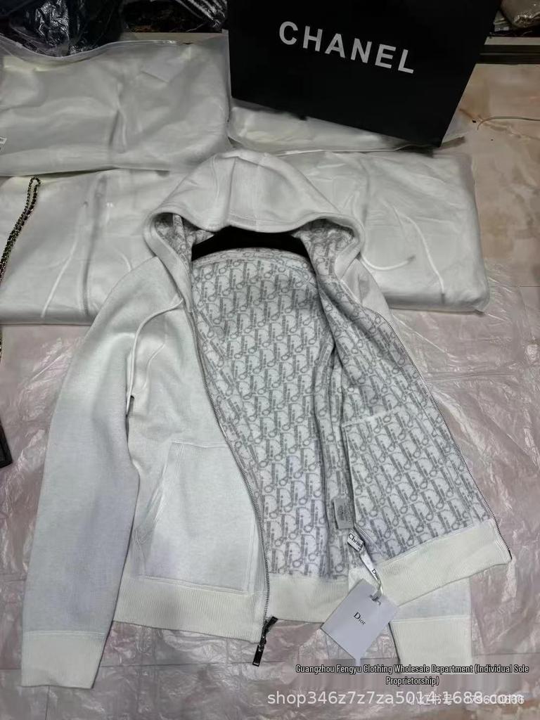 Early Autumn Women's Knitted Jacquard Zip-Up Hoodie – Double-Sided, Loose Fit, High-Quality