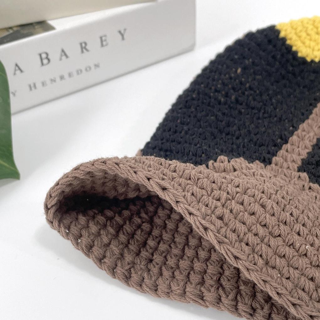 Women's Daily Point Hat Wang Flower Hand Knit Bucket