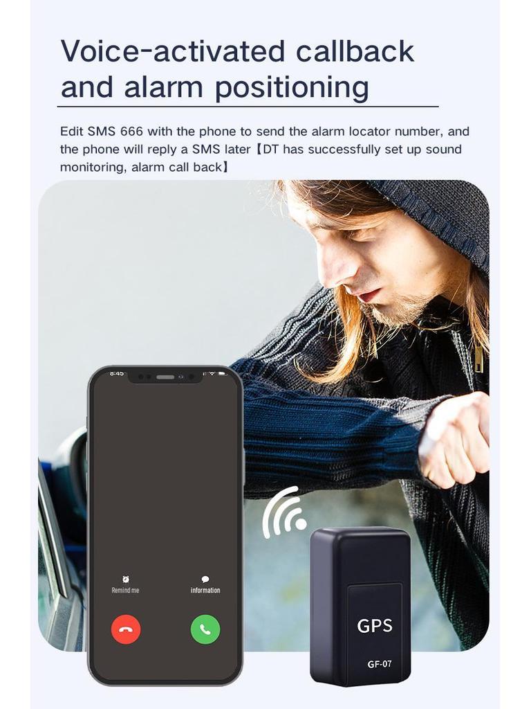 Localizador GPS GF07 para Carros, Idosos e Crianças - Dispositivo Anti-Perda