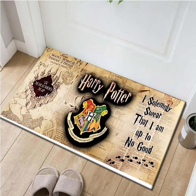 1pc Office Carpet Chair Mats Harry Potter Marauder s Map Hogwarts Crest Perfect for Office Chairs, Living Rooms, Or Bedrooms,Polyester Carpet.HDT198 60cm by 90cm