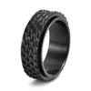 Vintage Mens Stainless Steel Dragon Scale Rotating Ring Fashion Minimalist Trendy Index Finger Accessory