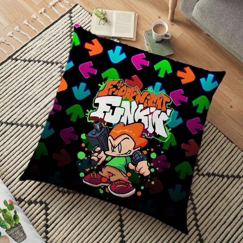 Friday Night Funkin Cushion Pillow Case Whitty Boyfriend Pillow Cover Lemon Demon Monster Living Room Decorative Pillow Kids Gift 45cm