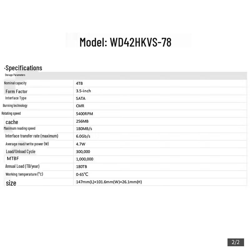 Hikvision WD 4TB Surveillance Hard Drive