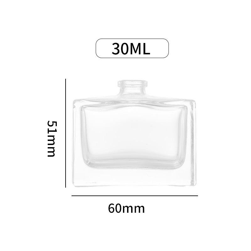 Flat Square Shoulder Glass Perfume Bottles - 30ml & 50ml Spray