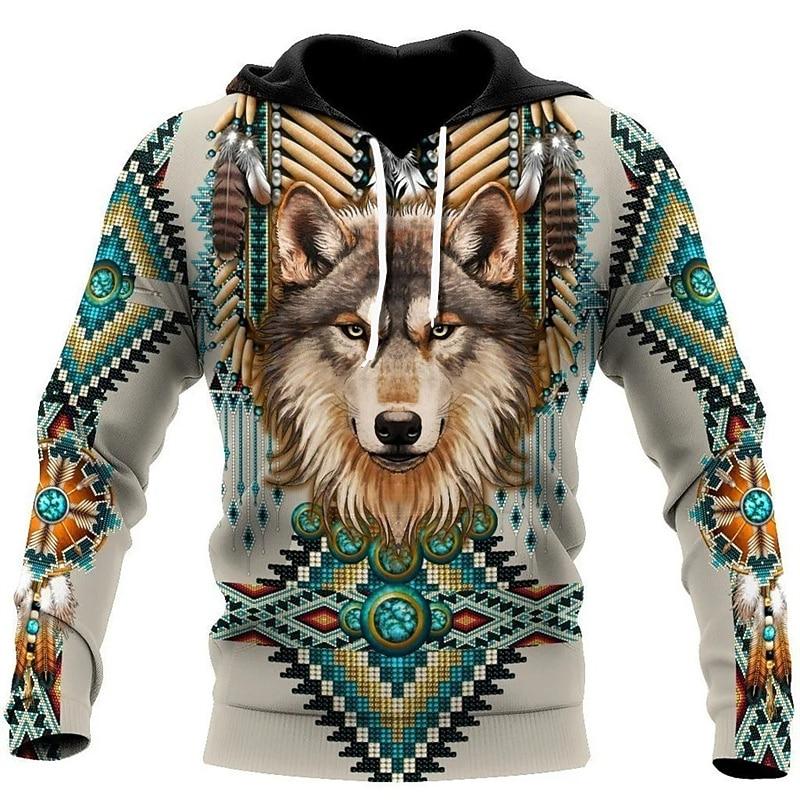 

Men s Animal Patterned Graphic Prints Hoodie Hoodies Sweatshirt Streetwear Designer Casual Big and Tall Long Sleeve Hooded M