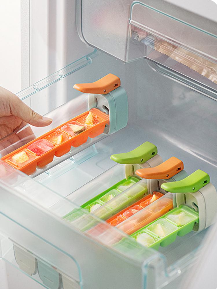 6 Grids Ice Hockey Making Tool One Click Press Ice Ball Maker New DIY Single Hand Easy Demould Ice Cube Mold with Handle