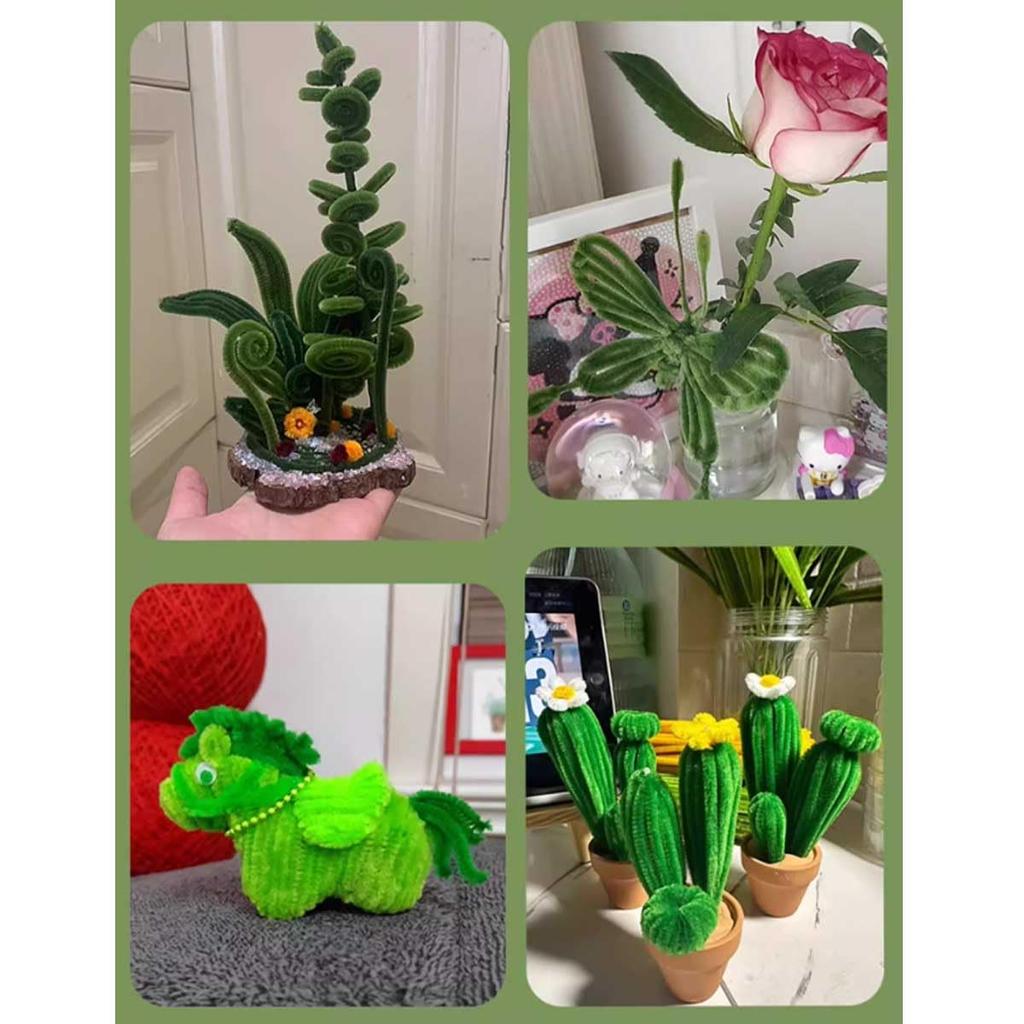 Aproximadamente 300 Unidades Cor Mista Verde 6mm Latas para Artesanato, Kit de Artesanato, Latas Flexíveis, Brinquedo Educativo para Crianças, Decorações DIY, Modelagem