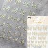 Gradient White Pink Butterfly Flower Shiny Stars Chic Spring Petal 5D Soft Adhesive Nail Art Stickers Decorations Manicure Decal