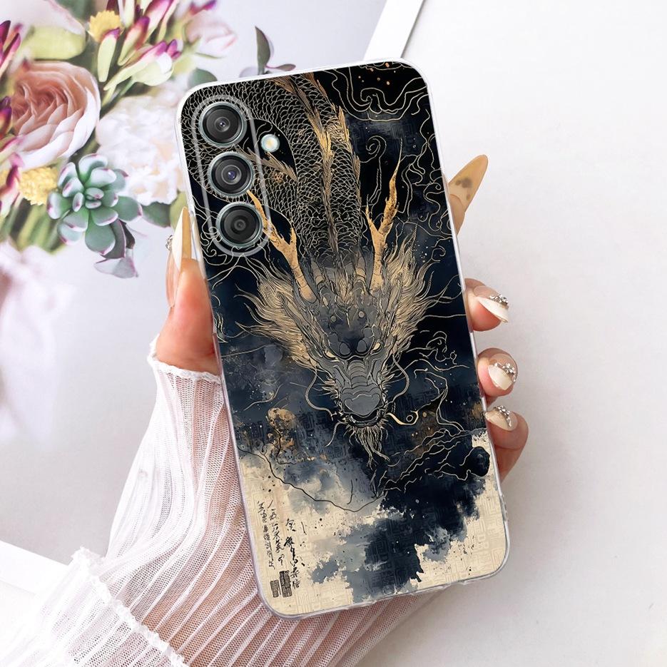 Etui do Samsung Galaxy M55 SM-M556B Nowe Kwiaty Motyl Malowane Pokrowiec Miękki Silikonowy Etui Do Samsung M55 M 15 Galaxy M15 Torby