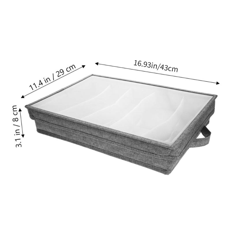 Kitchen Storage Box With Removable Cover Reinforced Handles Stackable Design For Cutlery Office Supplies Jewelry Organizing