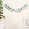 Festive Party Decor Hanging Photo Banner Wall Background Prop Paper Frame Flag Supplies for Holiday Celebrations
