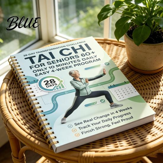 Tai Chi Fitness Guide Daily Practice Planner Seniors Beginners 28-Day Workout Log Improve Balance Wellness Strength Weight Loss Book Training