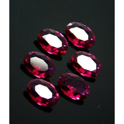 6 Pcs Lot Natural Red Ruby Oval Cut 7x5mm Certified Loose Gemstones