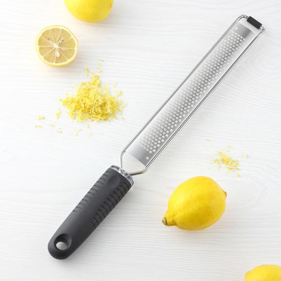 Lemon Zest Grater with Ergonomic Non-Slip Handle Stainless Steel Blade Heavy Duty Citrus Zester Garlic Cheese Ginger Nutmeg Grating Tool