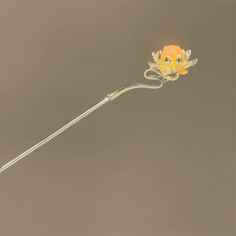 Ac de păr Lotus Vintage Emiță Lumină Stil Chinezesc Ciucure Băț de Păr Pentru Femeie Fată Accesorii de Păr