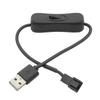 1Pc Case Fan Adapter Connector Cable Usb 2.0 A Male To 3-Pin Pwm 5V Usb Sleeved Fan Power Adapter Cable