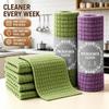20Pcs/Roll Microfiber Cleaning Wipes Tear Away Cloth Roll Kitchen Cleaning Cloths Rag Wet and Dry