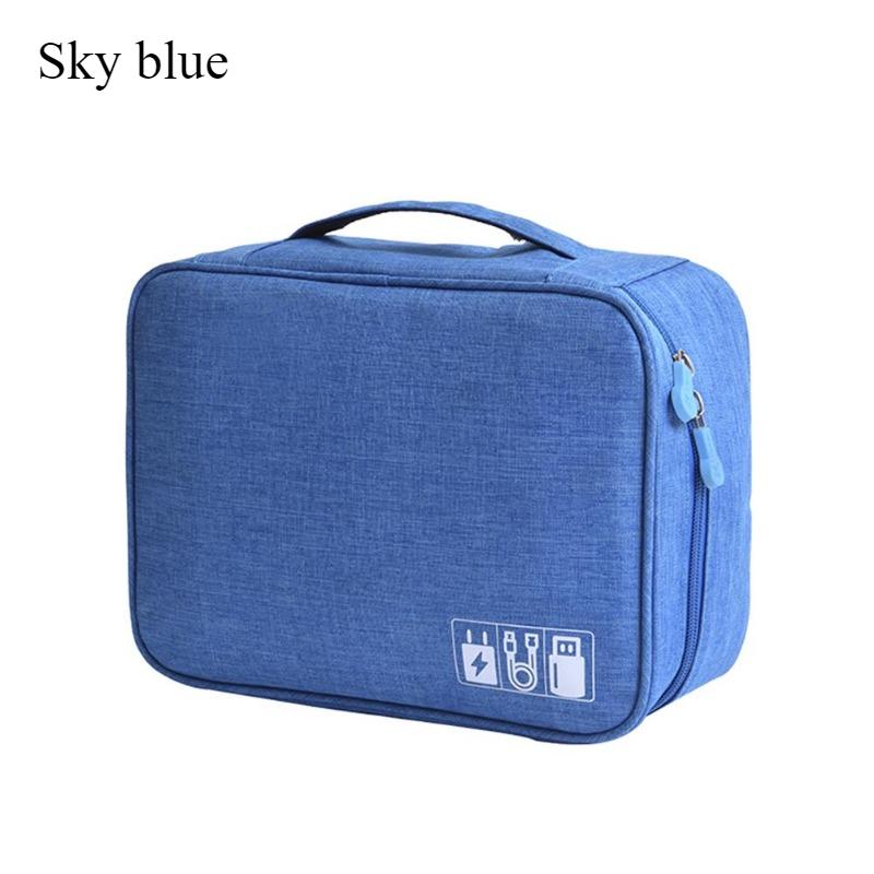 1PC Storage Bag Data Cable Travel Charging Treasure Headset Storage Box Cosmetics Division Storage Digital Bag