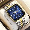 LIGE Luxury Square Sport Man Wristwatch Waterproof Luminous Chronograph Quartz Men's Watches Stainless Steel Men Watch Reloj