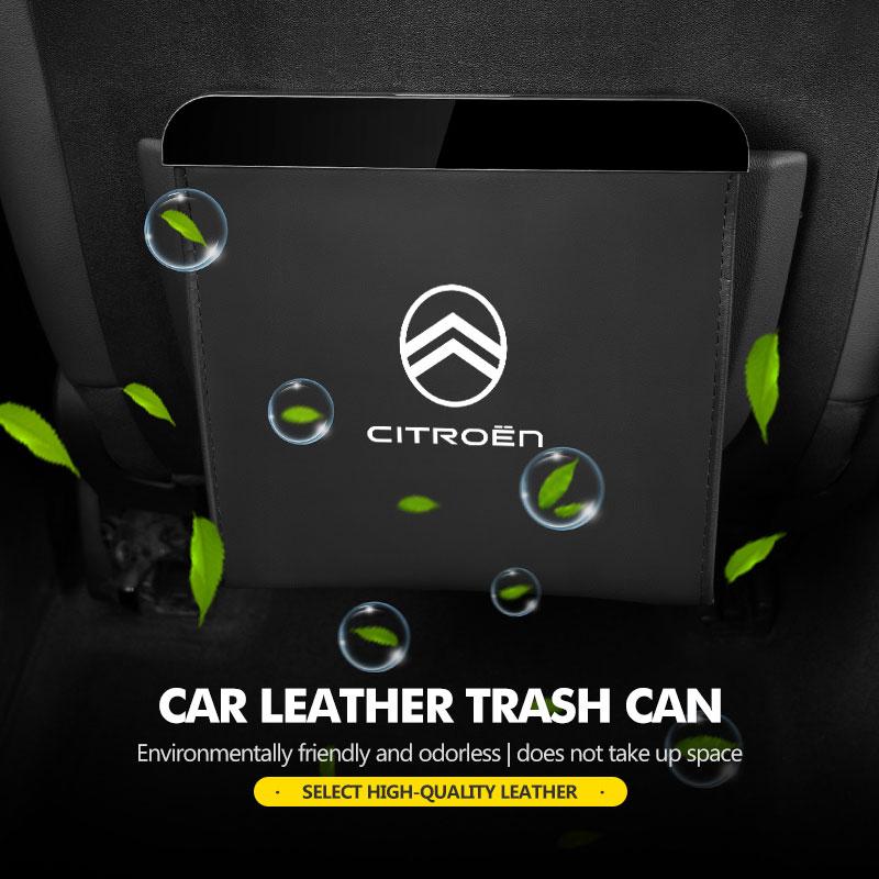 Car Trash Can Hanging Rubbish Container Waste Bin Organizer For Citroen C4 C3 C5 C1 C2 C6 VTS C4L DS3 DS4 DS5 Grand Berlingo WQ7