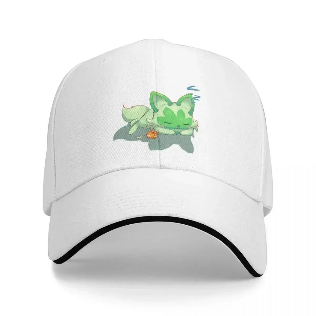 Sleepy Sprig Weed Cat with Mouse toy Baseball Cap Golf Wear Custom Cap Trucker Cap Women Caps Unisexs