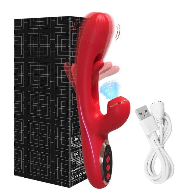 Powerful Sucking Patting Vibrator for Women Sucker Clitoris Stimulator G Spot Dildo Flapping Massager Sex Toy for Female Adults