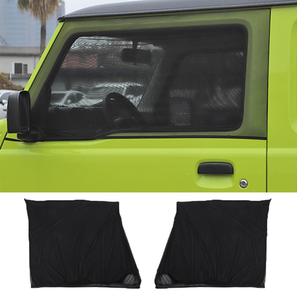 

2PCS Car Sunshade Curtain Mesh Side Window Sun Shade Visor Protection Insect Net for Suzuki Jimny 2007-2026 Interior Accessories чёрный