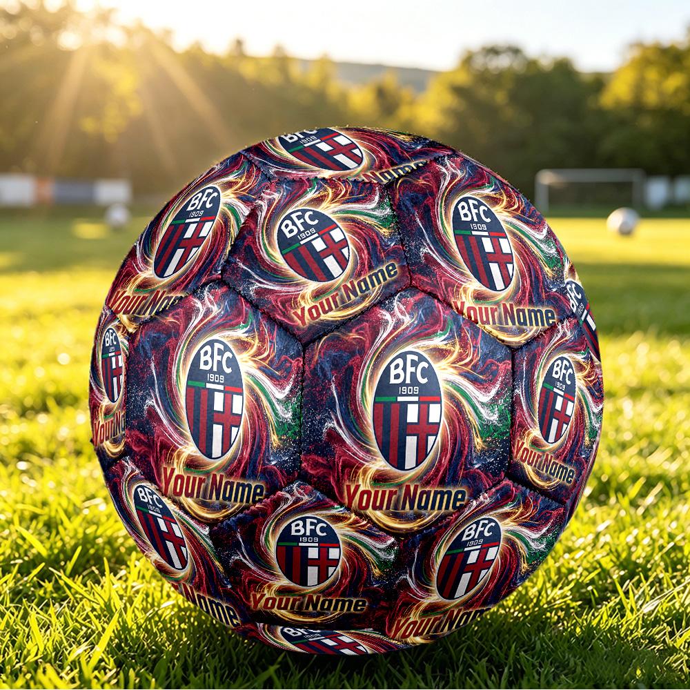 Personalized Size 5 Football Bologna FC Pattern Outdoor Game Sports Ball Gift