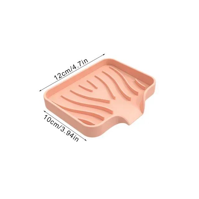 Silicone Soap Dish for Bathroom Self Draining SoapBar Holder Kitchen Sink Soaps Dish Sponge Drain Portable Soapps Dishes Rack
