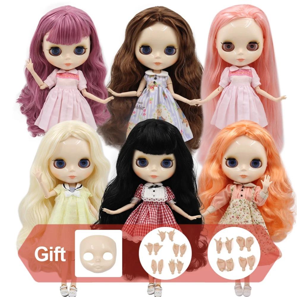 ICY DBS panenka Blyth Bílá pleť Lesklá tvář Matná tvář Kloubové tělo se sadou rukou A&B 1/6 bjd vhodné pro DIY make-up Speciální cena