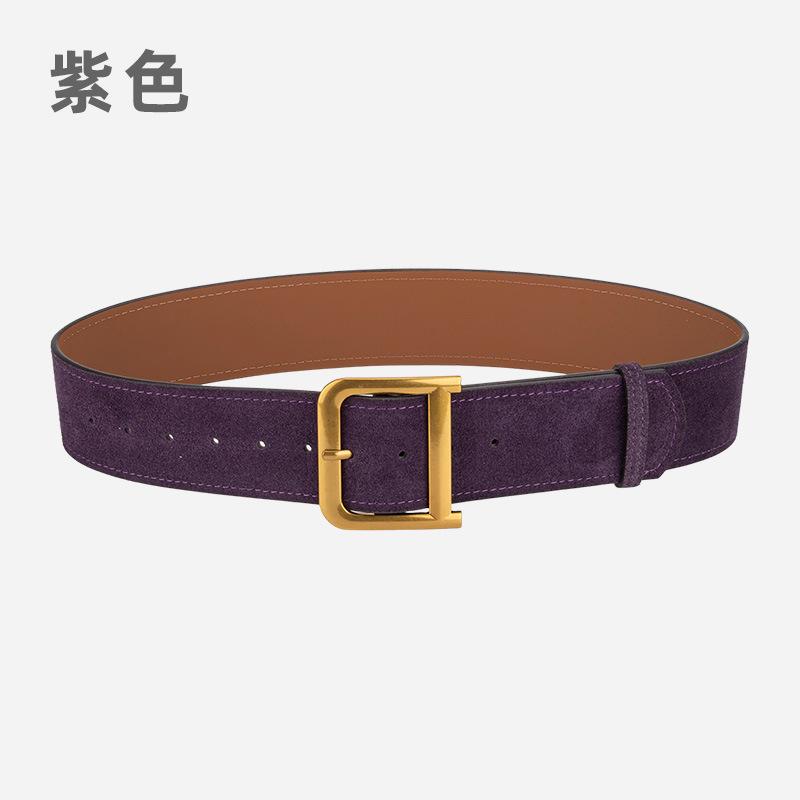 

Простой кожаный ремень женский матовый сплав D-пряжка джинсы платье декоративный ремень женский 105cm