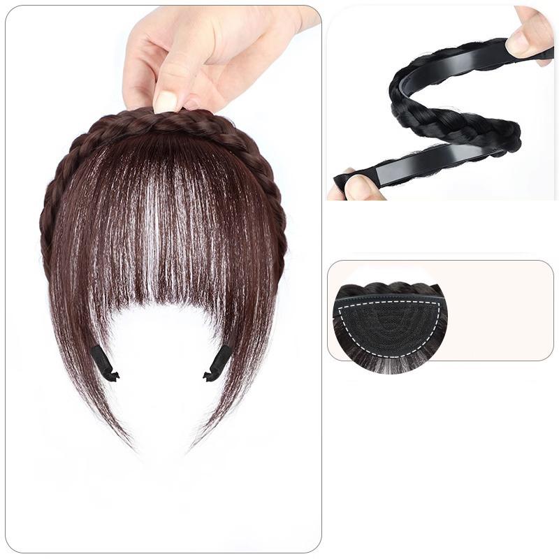 Wig Headband Air Bangs Natural Invisible Straight Bangs Seamless Natural Forehead Fake Bangs Hairstyle Tools